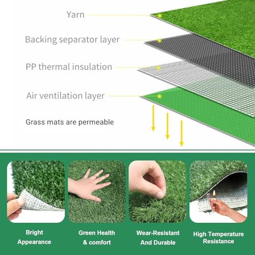 Artificial Grass for Dog Pee Training, Fake Grass Patch for Potty Tray | 23"x 18" Dogs Fake Grass Pad, 2pcs Reusable Washable Replacement Realistic Puppy Turf Mat, Indoor Outdoor Use - size: 23×18 Inch (Pack of 2)