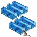Blinc [6-Pack] Humane Mouse Trap - Catch and Release No-Kill Rodent Traps for Indoors & Outdoors - Safe for Children & Pets - Reusable Mouse Catcher for Kitchen, Pantry & Garage (Transparent Blue) - size: 6 Pack