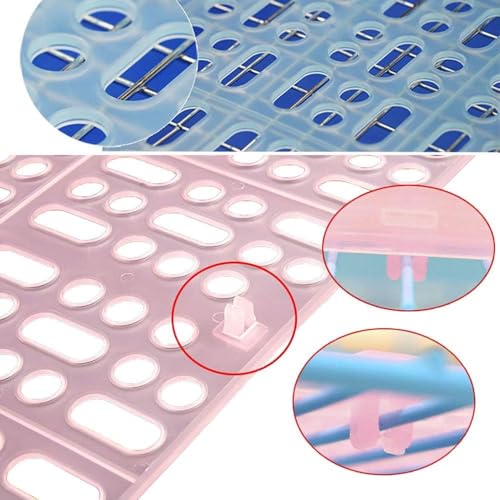 Hamiledyi Rabbit Feet Pad Hole Leak Water Design for Plastic Bunny Cage Mat Foot Resting Pads (1 Pink +1 White +1 Blue) - color: 1 pink +1 white +1 blue