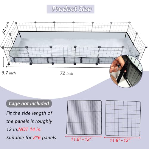 DZWLKJ Guinea Pig Cage Liner Tarp Bottom Waterproof and Washable Base Also for Rabbits, Bunny, Chinchesillas, Hedgehog, Ferrets and Other Small Animals(24x72 inches) - size: 24.0"L x 72.0"W x 4.0"H