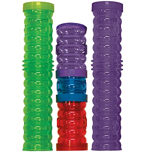 Kaytee CritterTrail Fun-nel 5-Pack Straight Hamster Tubes | Expand play space. Hamster tunnels for habitat expansion. Small animal tubes & tunnels, easy-clean, comfort grip - size: 5-Pack Straight Tubes Kit