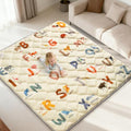 Omzer 64x64 Baby Play Mat for Floor, Playpen Mat for Toddlers Infants | Animal Alphabet Design, Safe Non-Slip Base, Extra Thick Soft Foam, Machine Washable, Foldable, Fits Playpen&Outdoor - size: 64"×64"