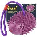 Fuzzl Eco Rubber Chuck & Treat Hedgehog - Purple - Long Lasting Dog Chew Toys for Aggressive Chewers Strong Dog Toy for Dogs Durable Puppy Toys - style: Hedgehog Purple