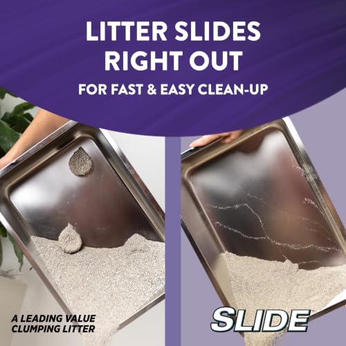 ARM & HAMMER Slide Platinum Easy Clean-Up Clumping Cat Litter, 37 Lbs | 24/7 Odor Control, Triple-Action Freshness, Non-Stick, Low Tracking, Multi-Cat Formula, Scented - style: SLIDE Platinum Clumping Litter