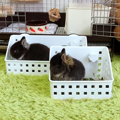 kathson Hay Feeder for Rabbit, Bunny Hay Holder Guinea Pig Hay Feeder Plastic Hay Rack for Rabbits Small Animal Chinchilla Ferret (7.5 X 4.7 X 5.5 inch) - size: 7.5 X 4.7 X 5.5 inches, 1 Piece