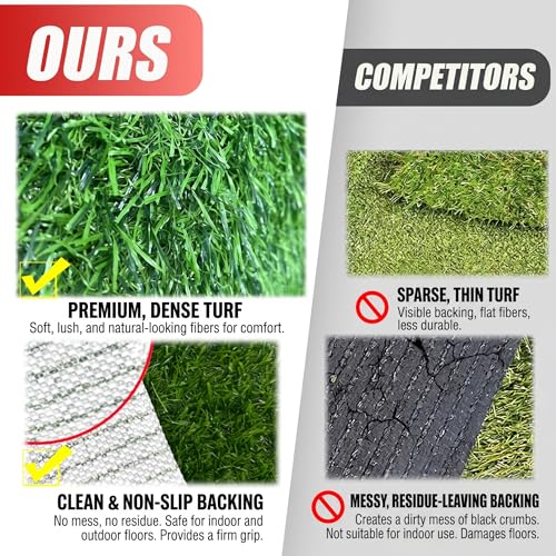 Antenat Artificial Grass for Patio & Pets,3.3×3.9FT Fake Grass Indoor Outdoor,Realistic High-Density Durable Artificial Turf Carpet for Dogs Pets Garden Lawn Lands（39.3" x 47.2"）