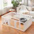 Acrylic Dog Playpen Indoor, Puppy Pens for Small Dogs & Puppies, 19 Panels | Easy Assemble, DIY Flexible Shape Dog Pen with Plastic Fence, Pet Exercise Pin for Small Animals, 24''Tall - size: 24" H