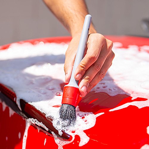 Chemical Guys All in the Details Exterior Detailing Brushes - 3-Piece Soft Scratch-Free Brushes for Wheels, Bumpers, Grilles, Badging & Tight Exterior Gaps on Cars, Trucks, SUVs & More | Three soft, scratch-free brushes reach wheels, bumpers, grilles, bad