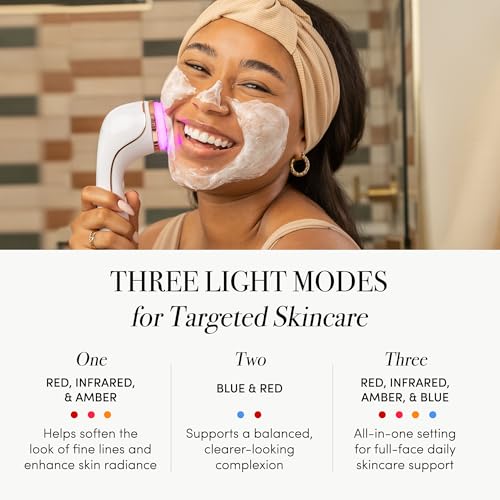 reVive Light Therapy Lux Collection Soniqué Cleanser, Full Size | Sonic Face Cleanser Brush with Medical-Grade Red Light Therapy for Face, Water-Resistant - style: Lux Sonique Cleanser – Full Size