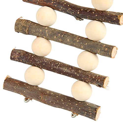 Health Gear Hamster Wooden Climbing Toy, Dwarf Hamster Activity Playground with Fence for Hamsters, Sugar Gliders, Golden Bears, Guinea Pigs, Small Pet Climb with Ladder, Screw Type