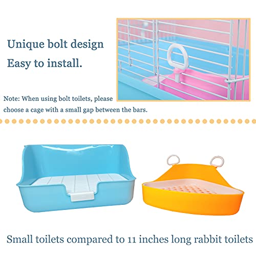 Hamiledyi Guinea Pig Potty Trainer Corner, Small Animals Triangle Plastic Litter Box, Bedding Litter Box Pee Pan Tray Toilet for Hamster Gerbil Bunny Ferret Chinchilla Hedgehog (Yellow) - color: Yellow