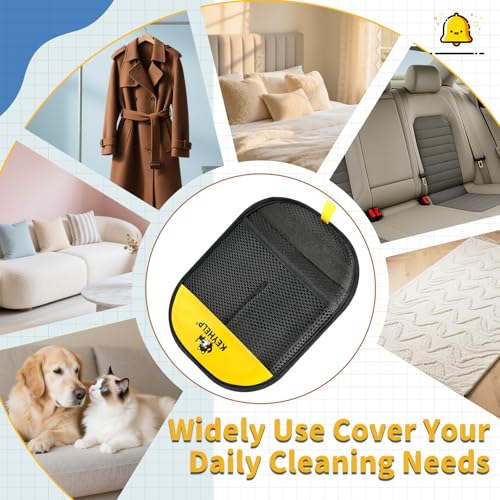 Pet Hair Removal Glove for Dog & Cat, Reusable Electrostatic Pet Hair Glove | Pet Hair Remover Tool for Clothing, Couch, bed, Carpet, Car Seat, Quickly & Easily Pet Hair Remover Glove - color: BlackYellow