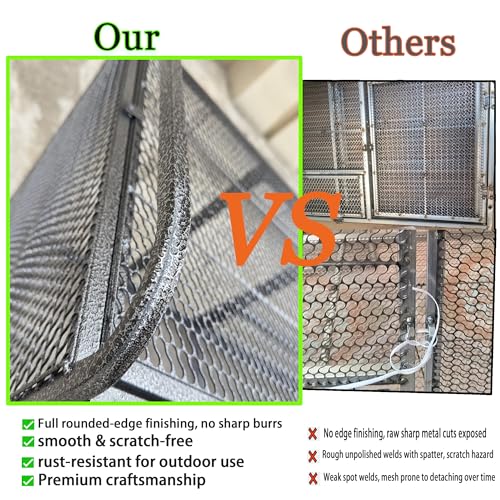 63 Inch Heavy Duty Metal Chicken Coop with Bottom Mesh Floor, Portable Chicken Cage with Feeding Door and Top Access, Outdoor Rabbit Hutch for Chickens Ducks Bunnies Quail - size: 63.0"L x 24.0"W x 29.9"H