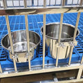 Stainless Steel Dog Bowls, 2 Pack No Spill Dog Crate Water and Food Bowls for Kennel Cage, Kennel Water Bowl Hanging Feeder Dish for Dogs Pets, 40oz & 60oz