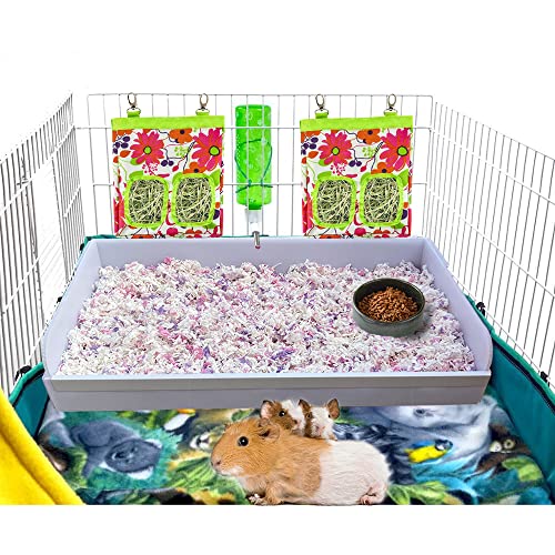 Guinea Pig Litter Box for All C&C and Midwest Cages,Guinea Pig Kitchen Area Keep The Pig Cage Clean and Tidy - color: White, size: C&C 1X2