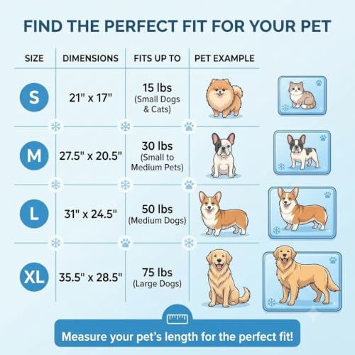 Dog Cooling Mat for Summer, Self Cooling Ice Silk Pet Bed Mat for Crate, Sofa & Car Seats, Breathable Washable Pressure Activated Cool Pad for Small, Medium, Large Dogs and Cats (Pink Mat, Small)