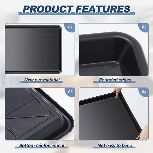 Mifoci 6 Pcs 35 x 23.6 Inch Replacement Tray for Large Dog Plastic Dog Crate Pan Crate Bottom Liner Trays Chicken Poop Tray
