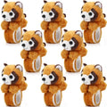 Lenwen 8 Pcs Stuffed Red Panda Animals Slap Bracelets for Kids 8.66 Inch Back to School Plush Animal Bracelets Adopt a Red Panda Favors Wrist Slap Snap Band Toy for Boys Girls Birthday Party Gifts - style: Red Panda