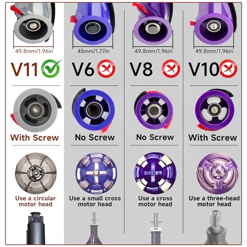 For Dyson V11 Roller Brush Replacement: For Dyson V11 Animal Absolute Cordless Vacuum - Reduce Noise Remove Pet Hair Easy To Install For Dyson Replacement Parts No 970135-01, 970100-05