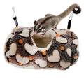 Litewoo Sugar Glider Sleeping Pouch Small Animal Hammock Bed Nest, Coffee | 7.8x5.1in, soft flannel cotton, warm washable , cute speckled pattern, winter nest for hamster/rat/guinea pig/chinchilla - color: Coffee