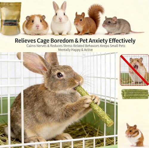 29PCS Chew Treat Rabbit Toys for Teeth Health | Natural Bunny Enrichment Toys for Boredom & Stress Relief, Keep Busy Toys for Guinea Pig Chinchilla Hamster Rat Gerbil Degu - color: 29Pcs Timothy grass