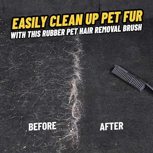 Chemical Guys Professional Rubber Pet Hair Removal Brush – Multi Surface Detailing&Pet Hair Removal Tool for Cars,Trucks,SUVs,RVs&Home – Removes Lint and Debris from Upholstery and Carpet,(Pack of 12) - size: (Pack of 12)
