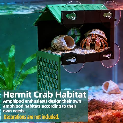 Multi-Functional Hermit Crab Hideaway | Hermit Crab Foraging cave with Ladder | Hermit Crab Climbing wall Toy | Hideout Decoration Accessories Also Suitable for Lizards and Tarantulas