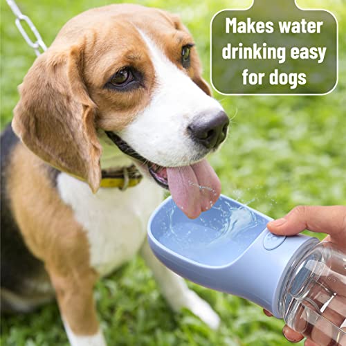 Mr. Pen- Portable Dog Water Bottle, 19 oz, Large | Leak Proof Puppy Water Dispenser with Drinking Feeder for Pets, Outdoor Walking, Hiking, Travel, Not Dishwasher Safe - color: Blue