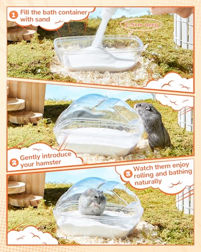 35oz Hamster Sand, Low-Dust Potty Litter | 100% natural white sand for hamster bath. Low-dust potty litter for gerbils, Syrian mice & other small animals. - color: White, size: 2.2LB