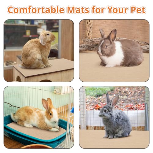 15.7 x 39.3 Inch Self-Adhesive Rabbit Scratch Mat, Cut-to-Fit | Large Surface Supports Chewing, Nail and Tooth Care, Resting and Nesting across Cages, Stairs or Furniture