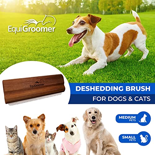 EquiGroomer 5-Inch Undercoat Deshedding Brush for Dogs & Cats, Mahogany | Best for dogs up to 100 lbs and cats of any size, short or long hair, stainless blade, no cutting or pulling - color: Mahogany, size: 5 Inch