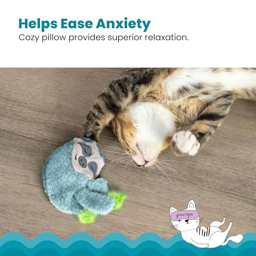 Catstages Petstages Purr Pillow Snoozin' Sloth Soothing Plush Cat Toy - color: Purr Pillow Sloth
