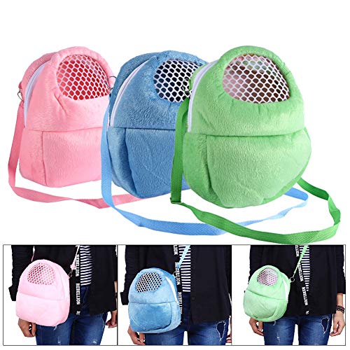 Tbest Pet Carrier Bag Hamster Rat Cat Rabbit Pet Sling Carrier Backpack Hedgehog Chinchilla Ferret Sleeping Outdoor Traveling Bag Handbags Backpack - color: Green