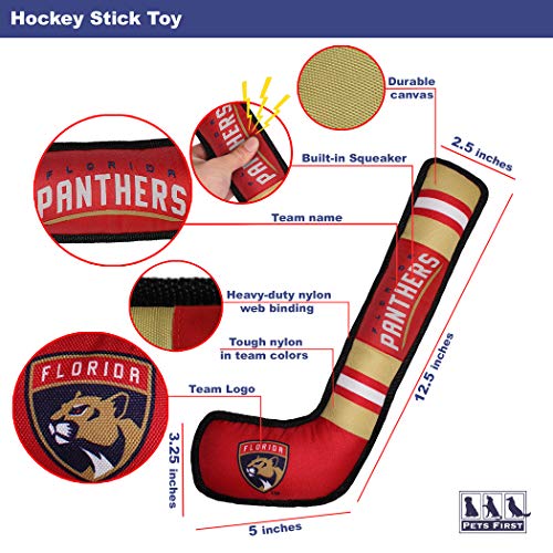 NHL Florida Panthers Stick Toy for Dogs & Cats. Play Hockey with Your Pet with This Licensed Dog Tough Toy Reward! - color: Florida Panthers, style: NHL Dog Tug Toy