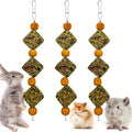 kathson Rabbit Chew Toys for Teeth Bunny Natural Timothy Grass Cake Guinea Pig Hanging Chew Toys Treats for Bunny Chinchilla Hamsters Squirrel and Other Small Pets Playing Improve Pets Dental - style: Style D