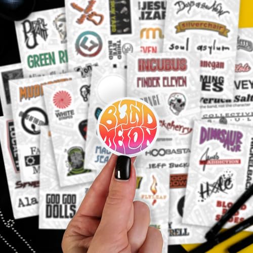 100Pcs Grunge Stickers, 90's Grunge Music, Rock Stickers, Rock Band Decals, Music Gifts for Men and Women - color: Grunge Stickers