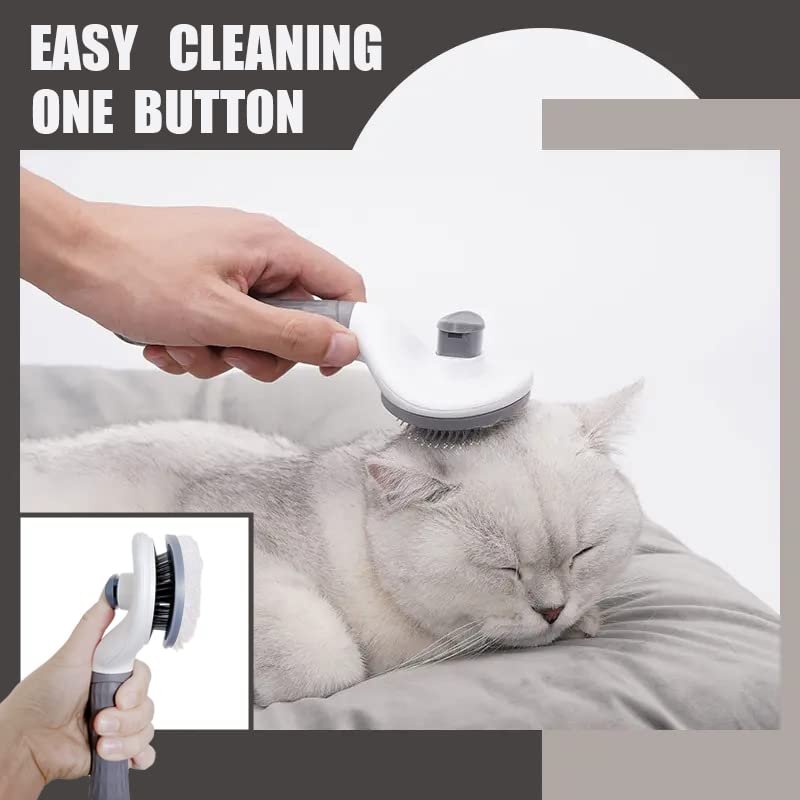 5PCS Grooming Kit for Dog,Puppy- Deshedding & Slicker Brush for Short-Haired Pets, Flea Comb and Grooming Comb Set Grey - color: Grey