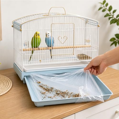 Disposable 50 pcs Small Animal Cage Liners | Rabbit Tray Film Liner Bunny Litter Pan Bags Guinea Pig Cage Toilet Plastic Film for Bird Hamster Chinchilla Hedgehog - size: Small - L+W ＜ 27''
