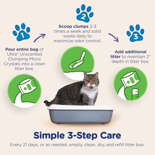 Ultra by Cat's Pride Clumping Micro Crystals Litter, Fragrance Free, 5lb - size: 5 Pound