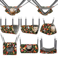 8 Pack Washable Ferret Hammock Set Cozy Small Animal Cage Bed | Versatile Cage Accessories for Rats Chinchillas and Hamsters Featuring Soft Fleece for A Warm and Cozy Retreat