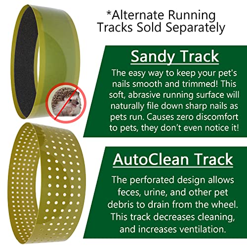 Sandy Track - for Green Silent Runner 12" Wide - Textured Nail Trimming Track for Pet Exercise Wheel (Green 12" Wide) - color: Green