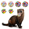 Ferret Toys 6-Pack with Bells – Colorful Interlocking Ball Set for Ferrets, Rabbits & Small Pets | Chew-Proof Rubber & Plastic Balls for Interactive Play, Ferret Enrichment Chew Toys