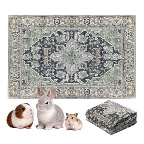 Lovewag Guinea Pig Liner, Hamster Bedding, Sage Forest, 28x41, 2 Pack | Waterproof, absorbent, washable, reusable cage liner and bedding mat for guinea pigs, hamsters, rabbits, ferrets, small pets - color: Sage Forest, size: 28x41 inches (Pack of 2)