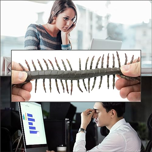 Reptile Figurine Soft Rubber Toy, Tropical Jungle Animals with Centipede, TPR Super Stretch Toy for Kids, Perfect for Gifts, Party Favors, and School Projects (Centipede) - style: Centipede