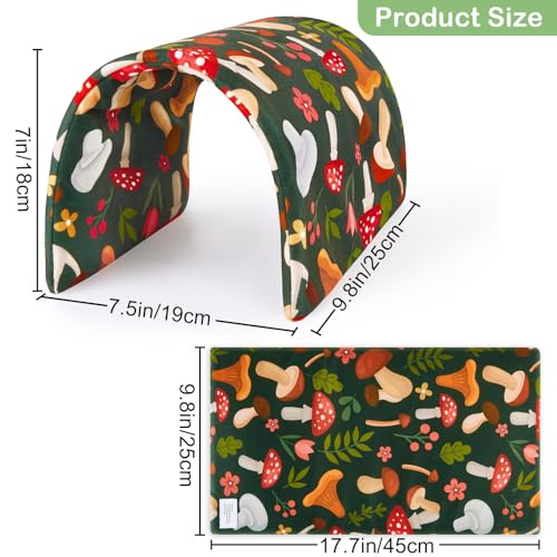 Bienbee Guinea Pig Tunnel, Guinea Pig Hideout, Washable Rabbit Tunnel and Bunny House, Rabbit Toys in Cages for Guinea Pig Bunny Rabbit Small Animal Green Mushroom