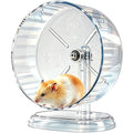 Hamster Wheel,Super Silent Hamster Exercise Wheels,Silent Wheel,Hamster Wheels,Adjustable Stand Hamsters Exercise Wheels,Quiet Rat Wheel (Transparent, Ф9.5 inch) - size: Ф9.5 inch