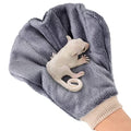 2 Pcs Sugar Glider Bonding Mitt, Calming Sleeping Glove, Bite Proof Animal Handling Gloves, Hedgehog Accessories Calming Glove for Train Your Sugar Glider Small Animals Hamster Rats Pet (Gray) - color: Gray