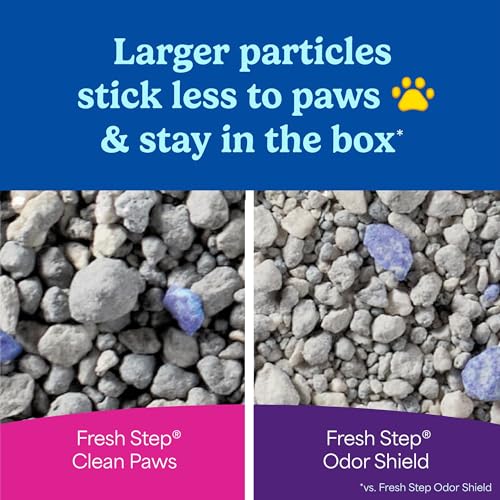 Fresh Step Advanced Clean Paws Multi Cat Clumping Litter with Febreze Freshness, Low Tracking, 18.5 lb. Box, Pack of 2 | Low Tracking Granules for Less Mess, Scented with Febreze Freshness, Low Dust, Compatible with Most Auto Litter Boxes