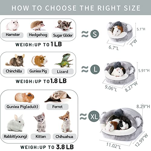 JanYoo Hamster Guinea Pig Supplies Bed Accessories House Hedgehog Cage Supplies Chinchilla Ferret Rat Gerbil (S,Koala) - color: 6-Koala, size: S
