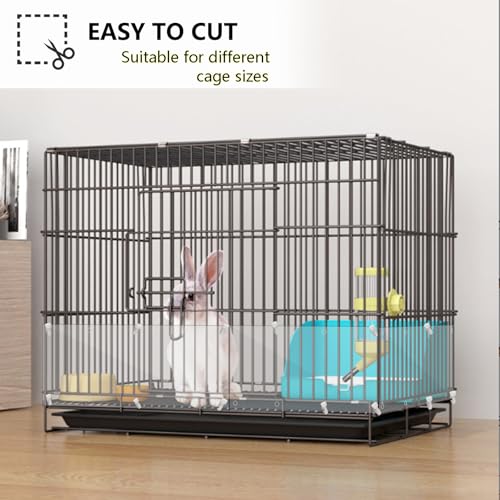 12PCS Pet Cage Guard, Rabbit Urine Guard, 13.8" x 4.7" Pet Cage Edge Liner with 120PCS Ties for Rabbit, Guinea Pig, Hamster, Chinchilla, Hedgehog, Ferret, Bunny - size: 13.8" x 4.7" - 12PCS